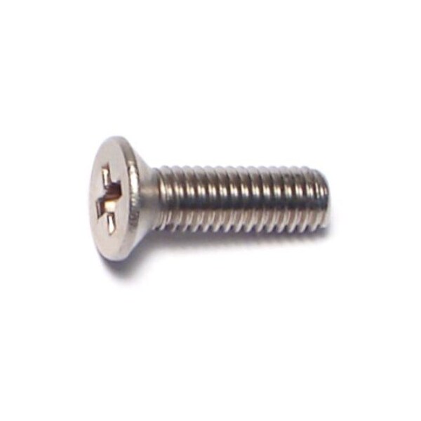 Midwest Fastener M3-0.50 x 10 mm Phillips Flat Machine Screw, Plain A2 Stainless Steel, 100 PK 55088 - main